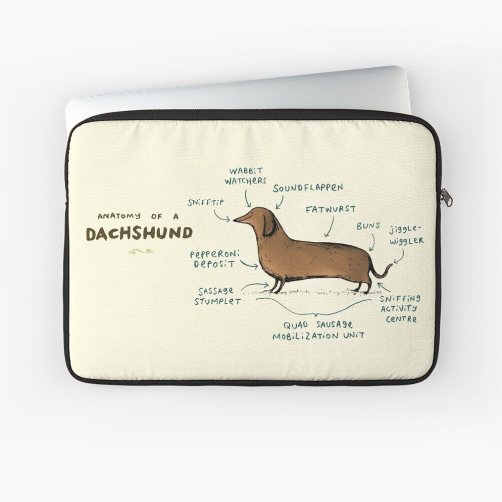 Laptop Sleeve Anatomy Of A Dachshund 10 12 13 15 17 Inch Case Notebook Tablet Carrying Bag Cover 7802738454178