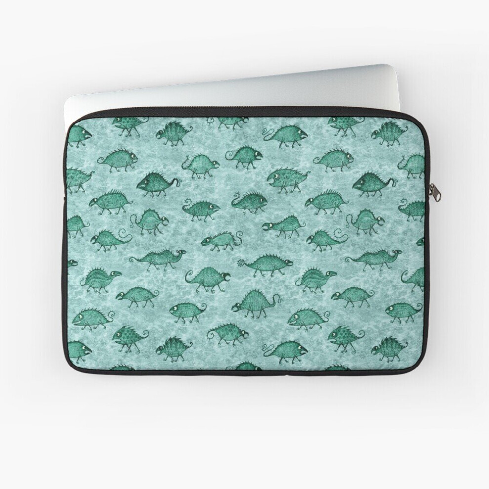 Laptop Sleeve Monster Pattern 3 (Teal) 10 12 13 15 17 Inch Case Notebook Tablet Carrying Bag Cover 7802738498981