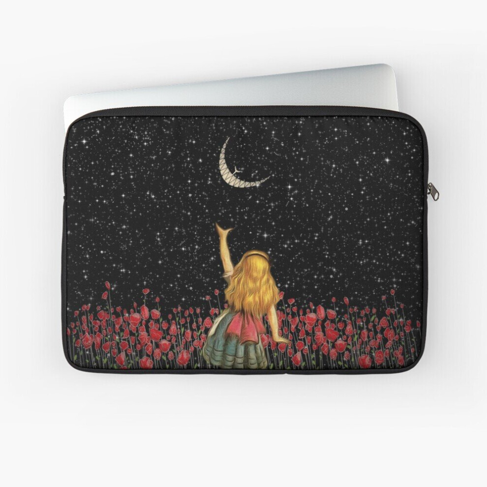 Laptop Sleeve Wonderland Smiling Starry Night - Alice In Wonderland 10 12 13 15 17 Inch Case Notebook Tablet Carrying Bag Cover 7802738417760