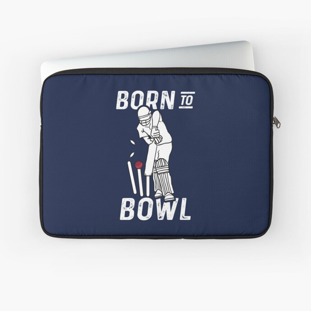 Laptop Sleeve Cricket Player Bowler Born To Bowl 2 By Cricket Fan Gifts 10 12 13 15 17 Inch Case Notebook Tablet Carrying Bag Cover 7802738472981