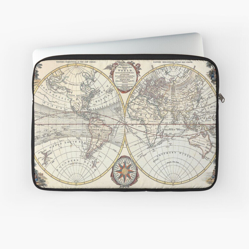 Laptop Sleeve Map Of The World 10 12 13 15 17 Inch Case Notebook Tablet Carrying Bag Cover 7802738493740
