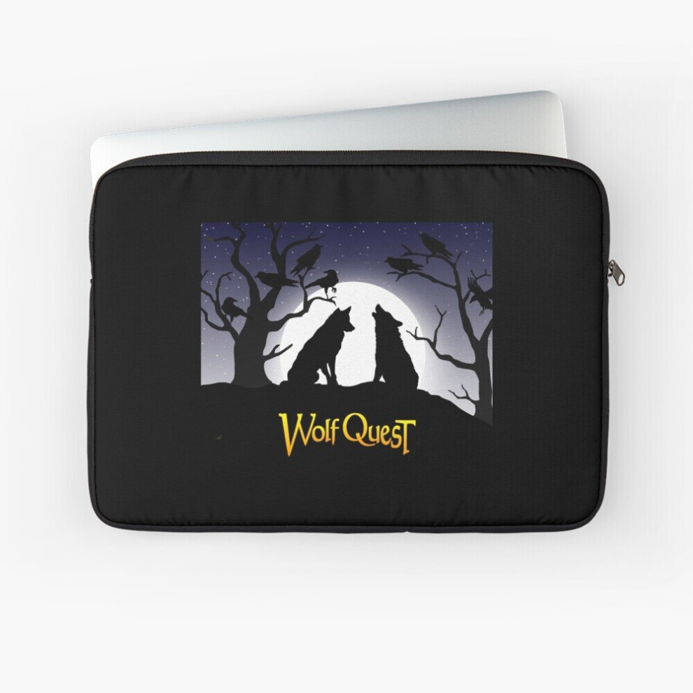 Laptop Sleeve Full Moon Wolves Ravens - Wolfquest Dream 10 12 13 15 17 Inch Case Notebook Tablet Carrying Bag Cover 7802738448818
