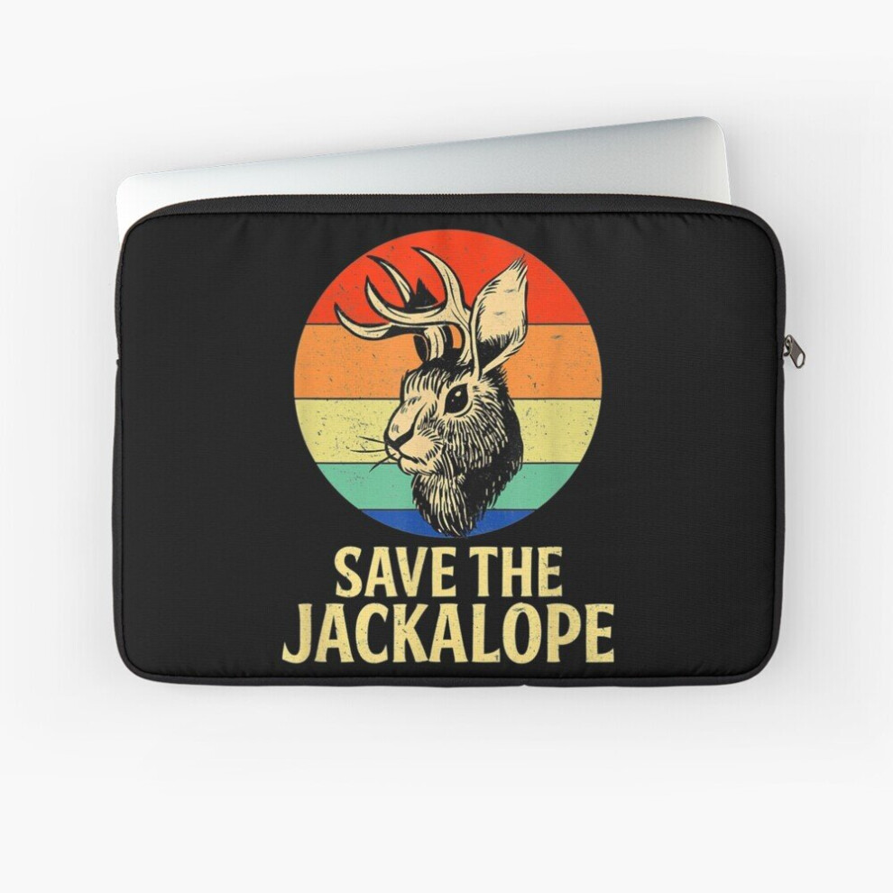 Laptop Sleeve Save The Jackalope Vintage Retro Camping Lover Jackalope Funny Gifts 10 12 13 15 17 Inch Case Notebook Tablet Carrying Bag Cover 7802738426434