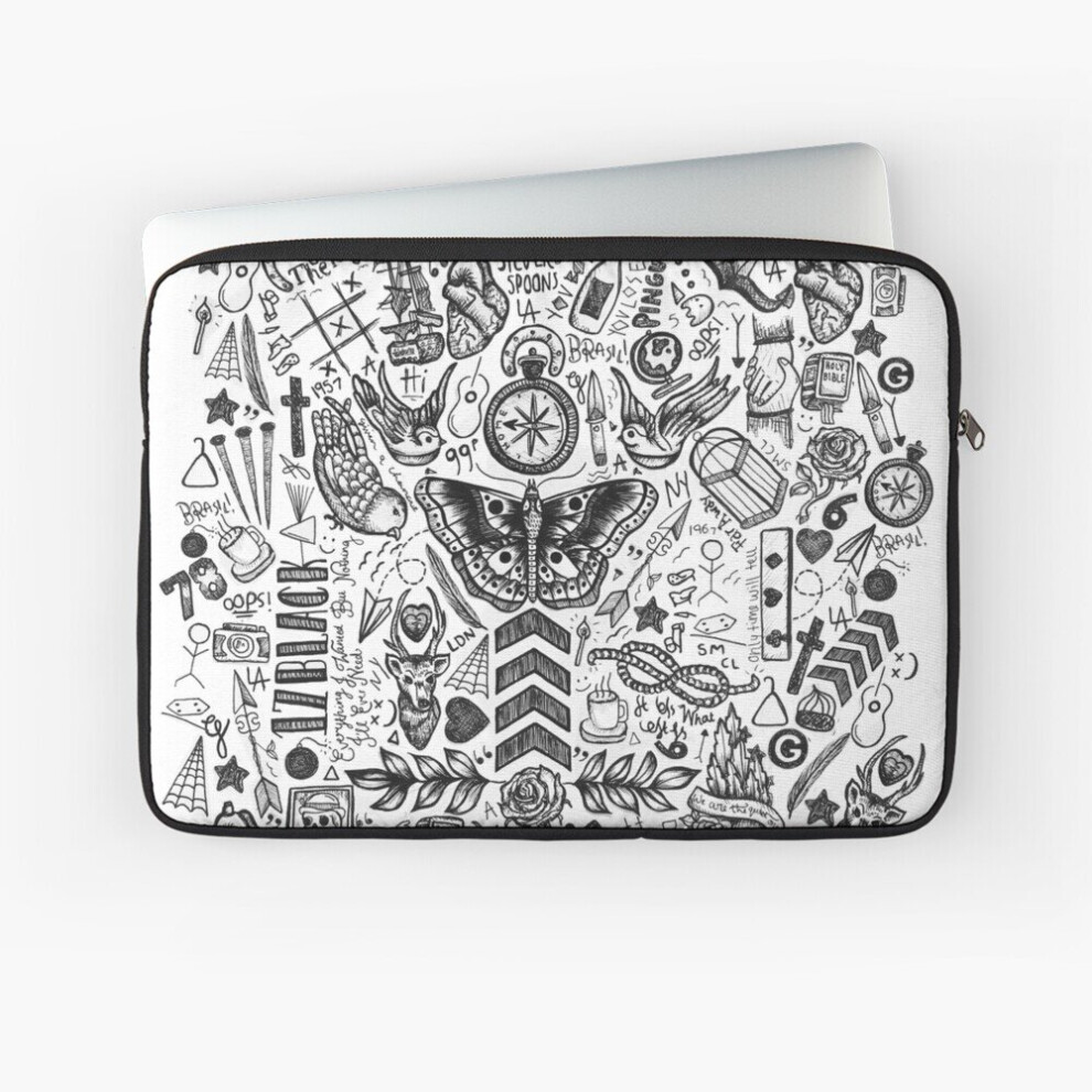 Laptop Sleeve Ot4 Tattoos 10 12 13 15 17 Inch Case Notebook Tablet Carrying Bag Cover 7802738422474