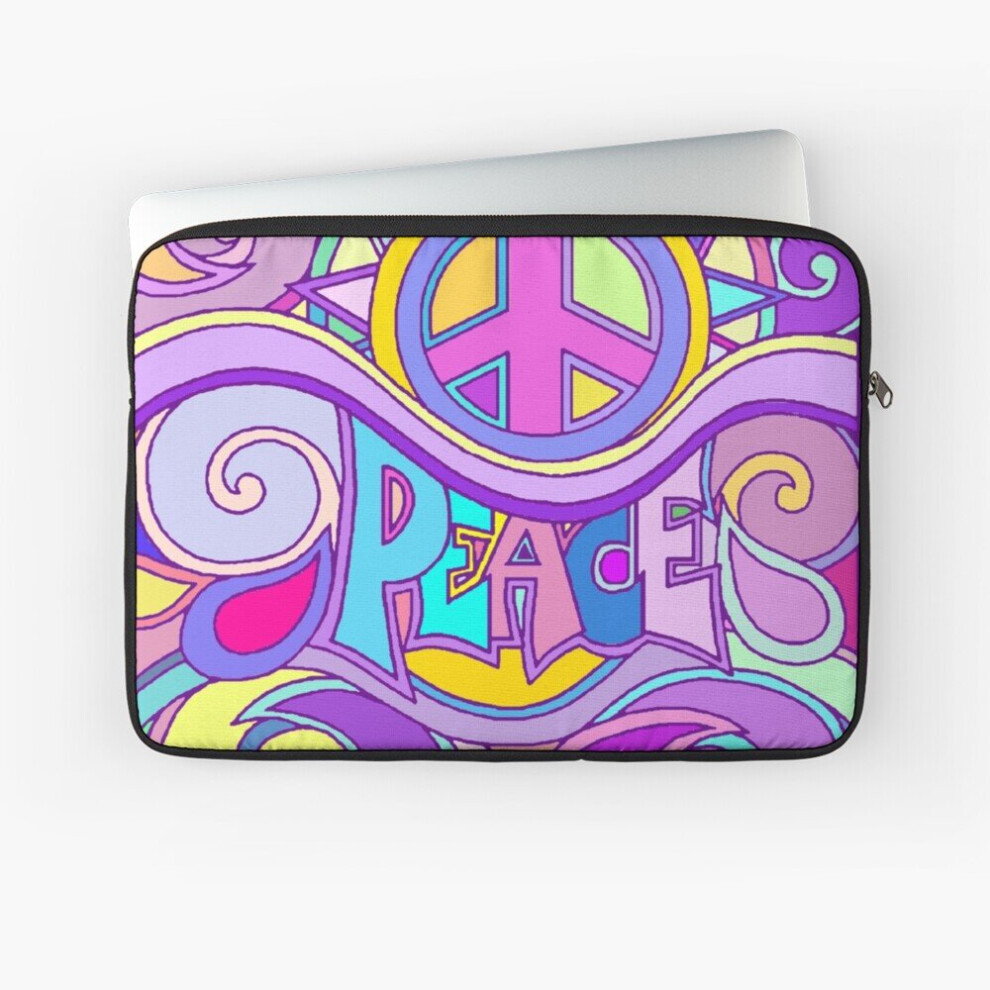 Laptop Sleeve Psychedelic Hippy Retro Peace Art 10 12 13 15 17 Inch Case Notebook Tablet Carrying Bag Cover 7802738444711