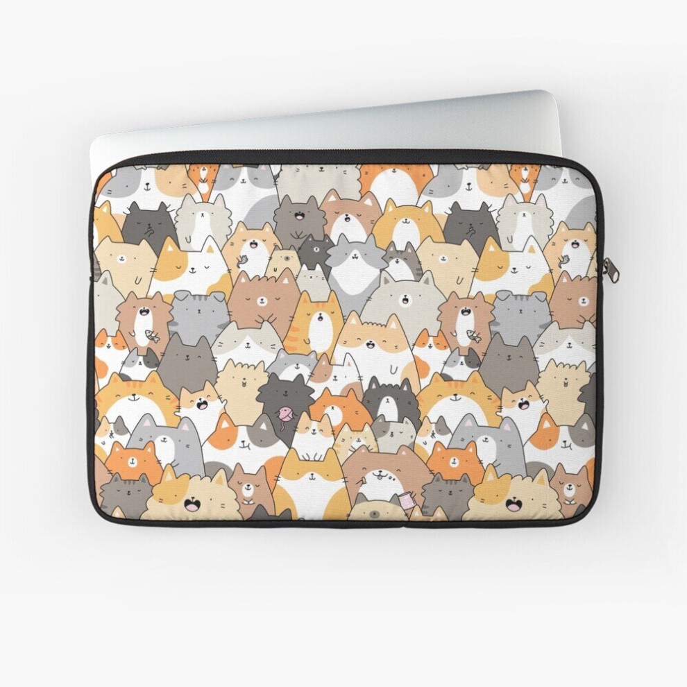 Laptop Sleeve Cats, Kitties And A Spy 10 12 13 15 17 Inch Case Notebook Tablet Carrying Bag Cover 7802738418804