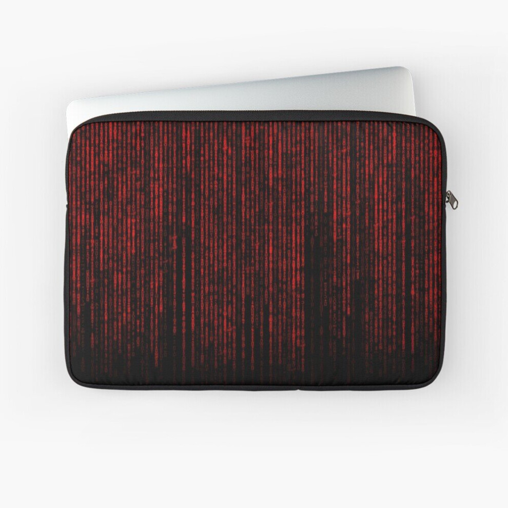 Laptop Sleeve Code Rain [Red] 10 12 13 15 17 Inch Case Notebook Tablet Carrying Bag Cover Red 7802738489996