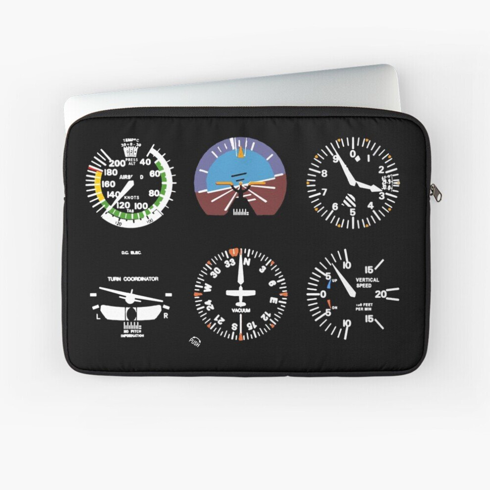 Laptop Sleeve Cockpit Six Dials Flight Simulator Pilot 10 12 13 15 17 Inch Case Notebook Tablet Carrying Bag Cover 7802738517378
