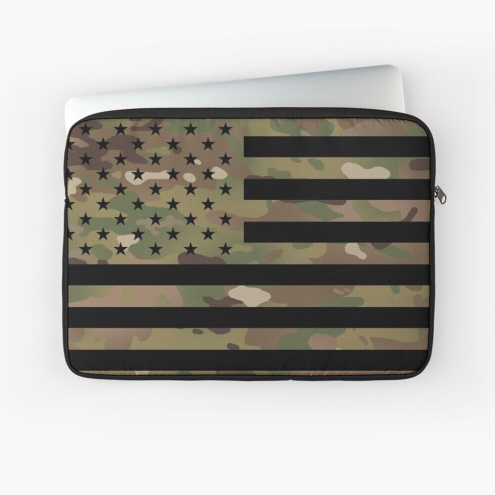 Laptop Sleeve U.s. Flag: Military Camouflage 10 12 13 15 17 Inch Case Notebook Tablet Carrying Bag Cover 7802738464641
