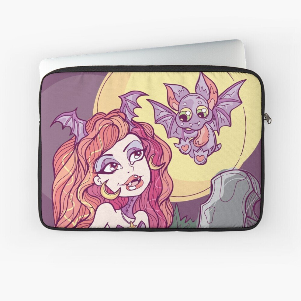 Photos - Laptop Bag Laptop Sleeve Spooky Batty Cemetery Girl 10 12 13 15 17 Inch Case Notebook Tablet Carrying Bag Cover