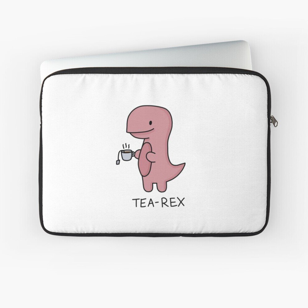 Laptop Sleeve 'Tea-Rex' Illustration 10 12 13 15 17 Inch Case Notebook Tablet Carrying Bag Cover 7802738433234