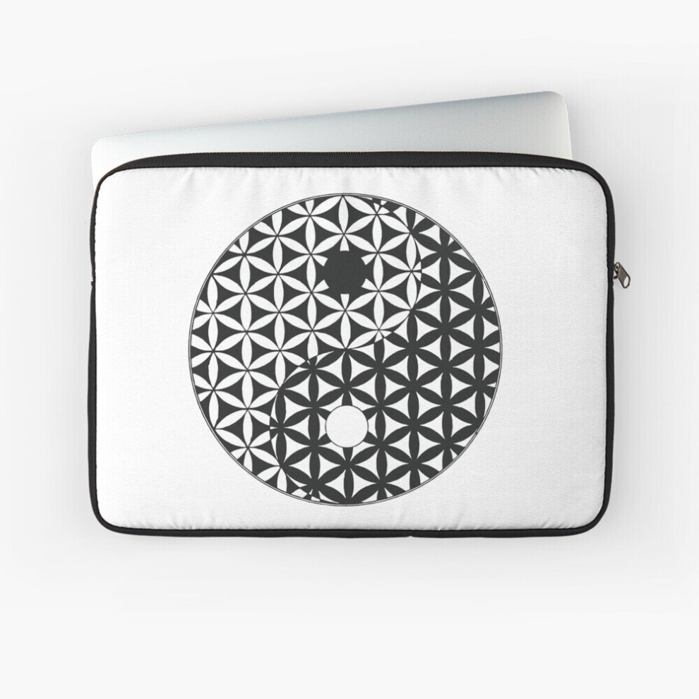Laptop Sleeve Flower Of Life Space Time Yin Yang 10 12 13 15 17 Inch Case Notebook Tablet Carrying Bag Cover 7802738457629