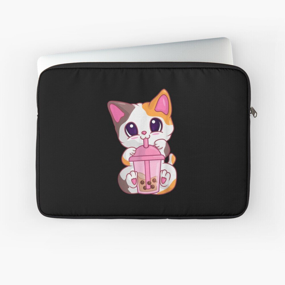 Laptop Sleeve Bubble Tea Cat S For Women 10 12 13 15 17 Inch Case Notebook Tablet Carrying Bag Cover 7802738433333