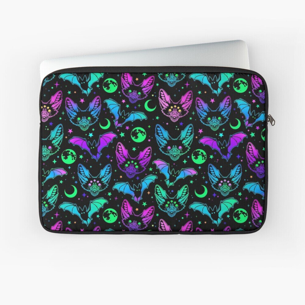Laptop Sleeve Psychedelic Rainbow Bats (V2) 10 12 13 15 17 Inch Case Notebook Tablet Carrying Bag Cover 7802738451580