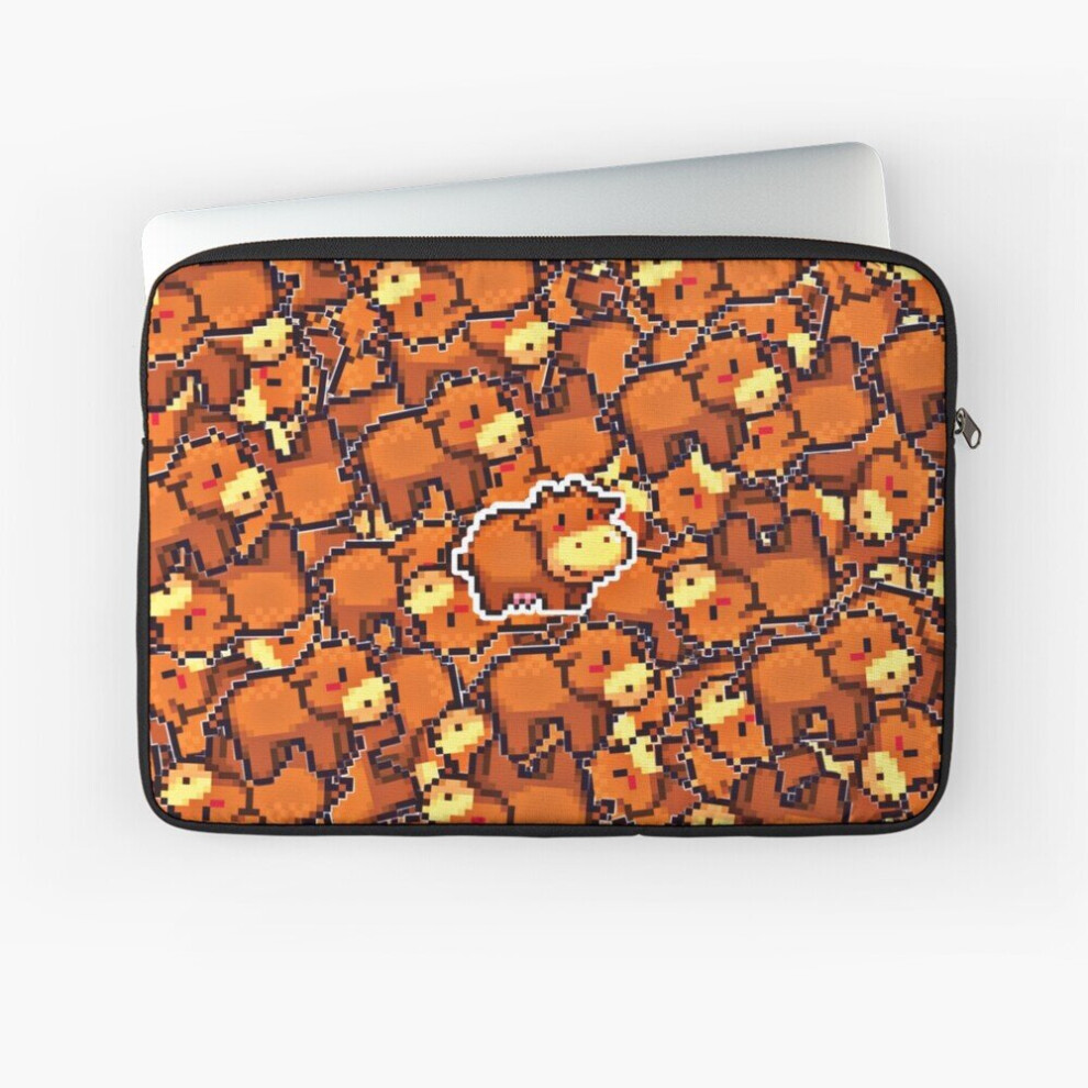 Laptop Sleeve Stardew Valley Cow 10 12 13 15 17 Inch Case Notebook Tablet Carrying Bag Cover Brown 7802738500974
