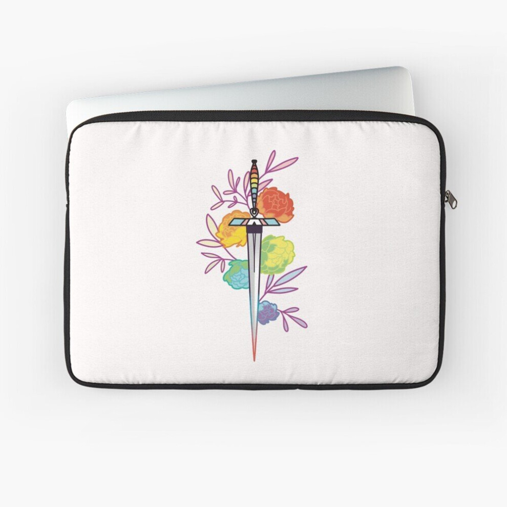 Laptop Sleeve Floral Rainbow Sword - Subtle Pride Flag 10 12 13 15 17 Inch Case Notebook Tablet Carrying Bag Cover 7802738454628