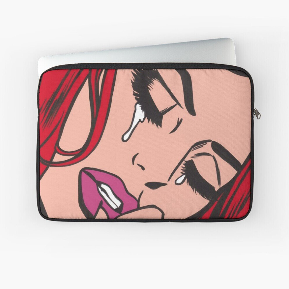 Laptop Sleeve Crying Comic Girl 10 12 13 15 17 Inch Case Notebook Tablet Carrying Bag Cover Red 7802738419511