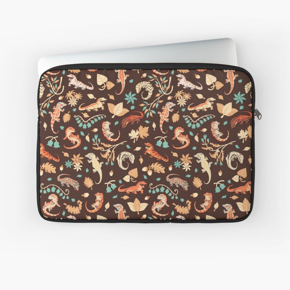 Laptop Sleeve Autumn Geckos In Dark 10 12 13 15 17 Inch Case Notebook Tablet Carrying Bag Cover Brown 7802738462951