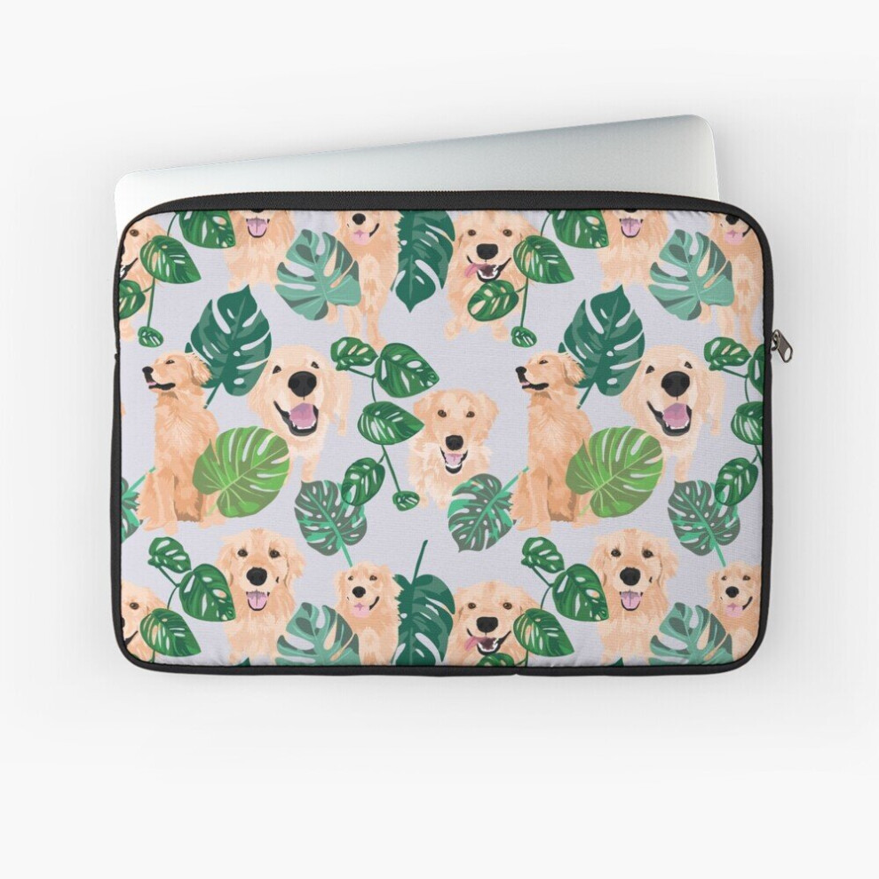 Laptop Sleeve Retriever Tropical 10 12 13 15 17 Inch Case Notebook Tablet Carrying Bag Cover Golden 7802738451399