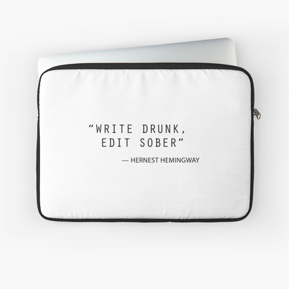 Laptop Sleeve Write Drunk, Edit Sober 10 12 13 15 17 Inch Case Notebook Tablet Carrying Bag Cover 7802738438420
