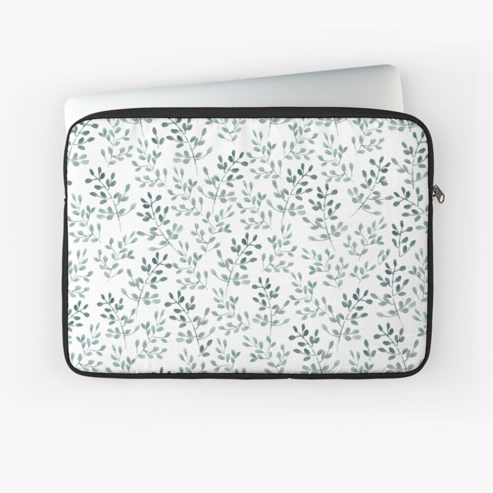 Laptop Sleeve Watercolor Tiny Leaves Pattern 10 12 13 15 17 Inch Case Notebook Tablet Carrying Bag Cover 7802738415384