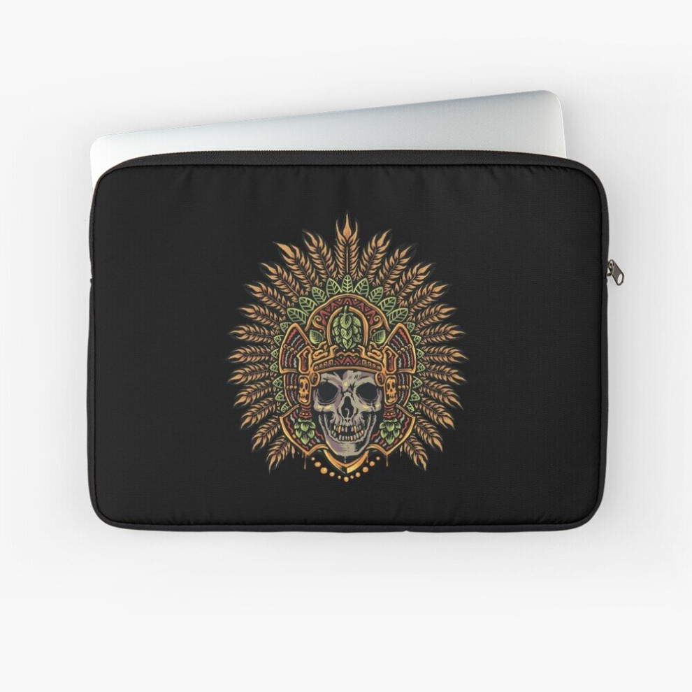 Laptop Sleeve Mayan Ancient Aztec Skull 10 12 13 15 17 Inch Case Notebook Tablet Carrying Bag Cover 7802738492316