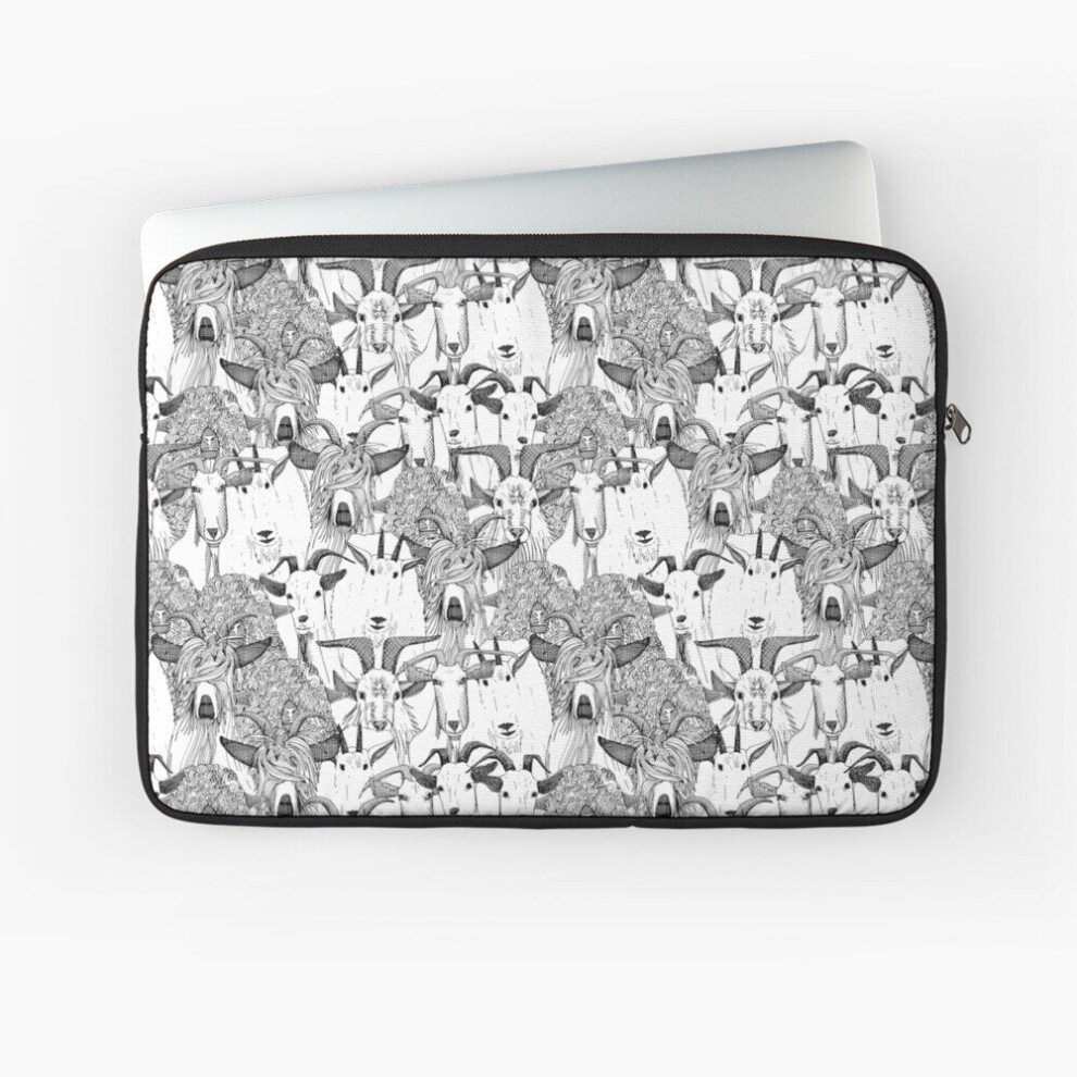 Laptop Sleeve Just Goats Black White 10 12 13 15 17 Inch Case Notebook Tablet Carrying Bag Cover White,Black 7802738513363