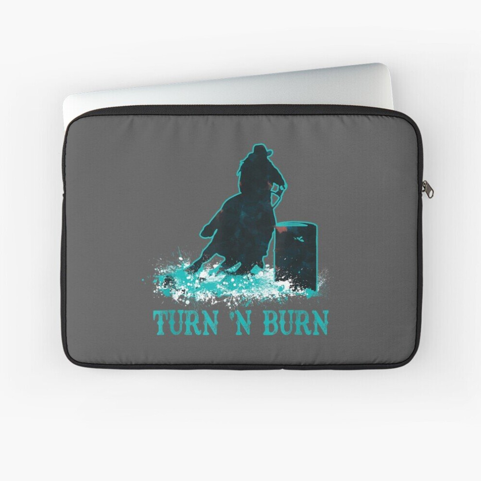 Laptop Sleeve Barrel Racer Turn And Burn Barrel Racing Rodeo Cowgirl 10 12 13 15 17 Inch Case Notebook Tablet Carrying Bag Cover 7802738472554