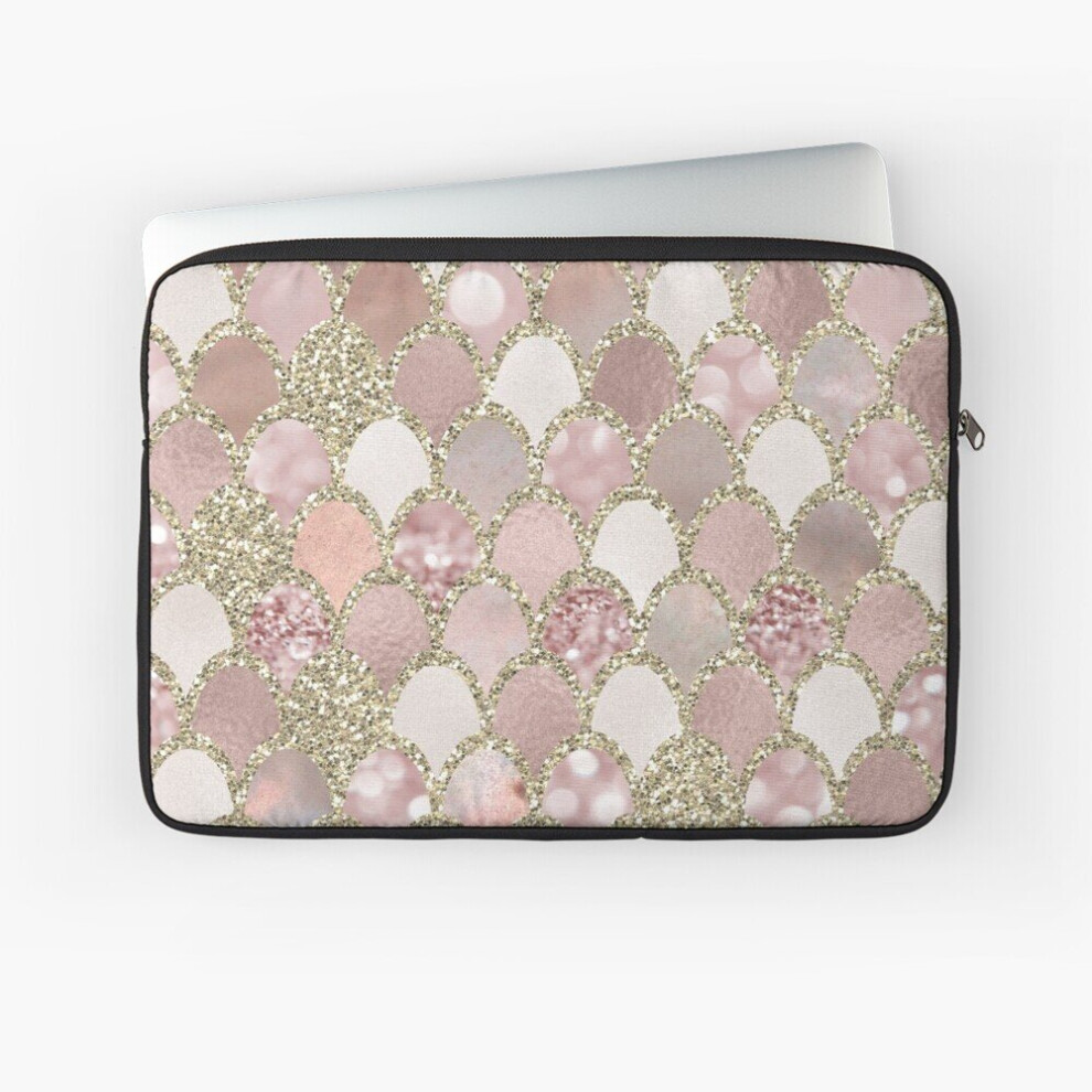 Laptop Sleeve Rose Mermaid Scales - 10 12 13 15 17 Inch Case Notebook Tablet Carrying Bag Cover Gold 7802738470468