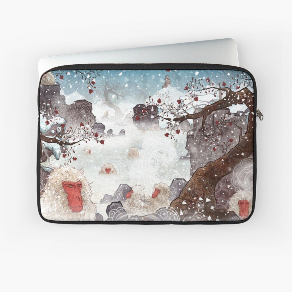 Laptop Sleeve Soaking Japanese Snow Monkeys 10 12 13 15 17 Inch Case Notebook Tablet Carrying Bag Cover 7802738438864