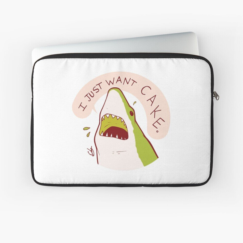 Laptop Sleeve Cake Shark Just Wants Cake 10 12 13 15 17 Inch Case Notebook Tablet Carrying Bag Cover 7802738419405