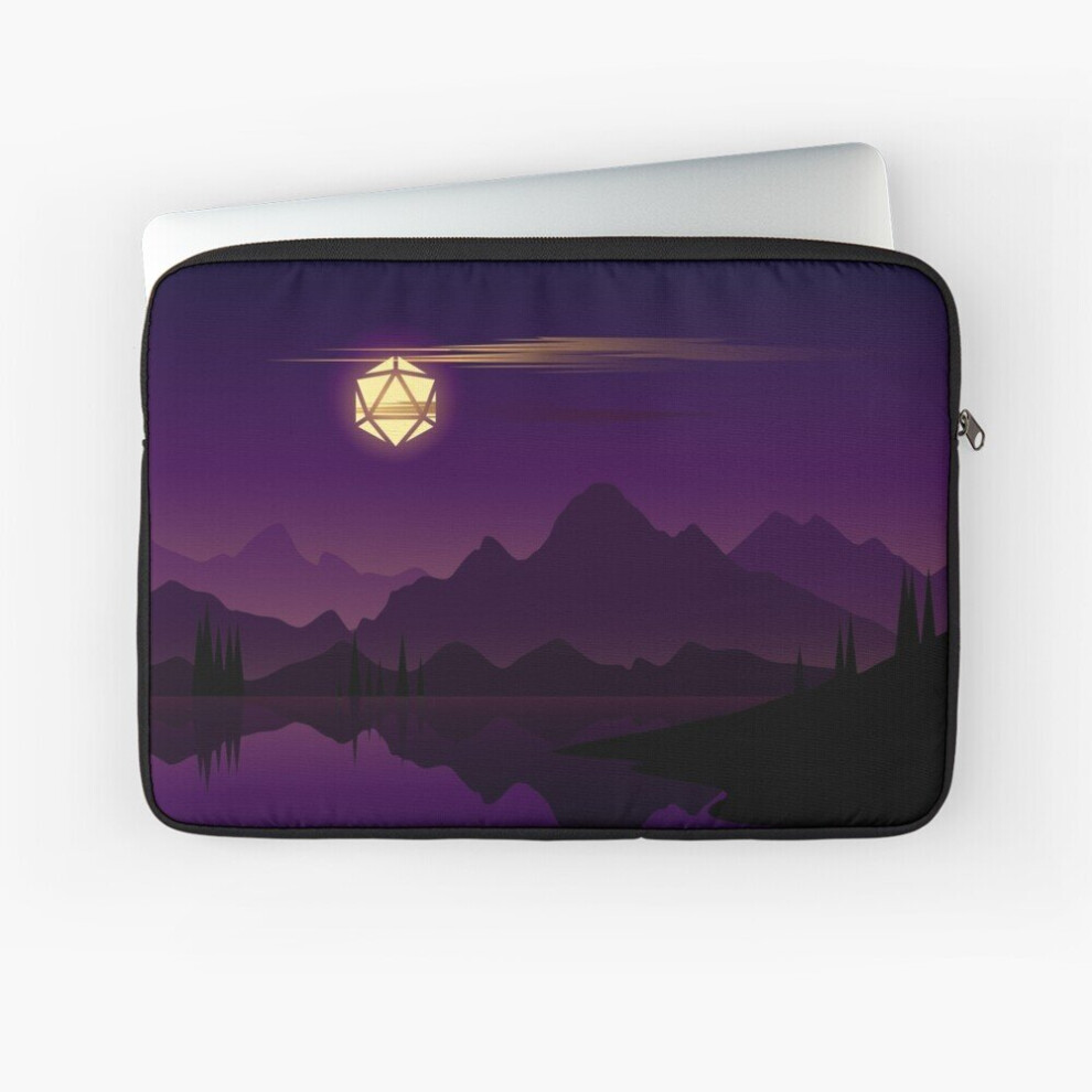 Laptop Sleeve Synthwave Full Moon D20 Dice Rpg Night Roleplaying Landscapes 10 12 13 15 17 Inch Case Notebook Tablet Carrying Bag Cover 7802738450057