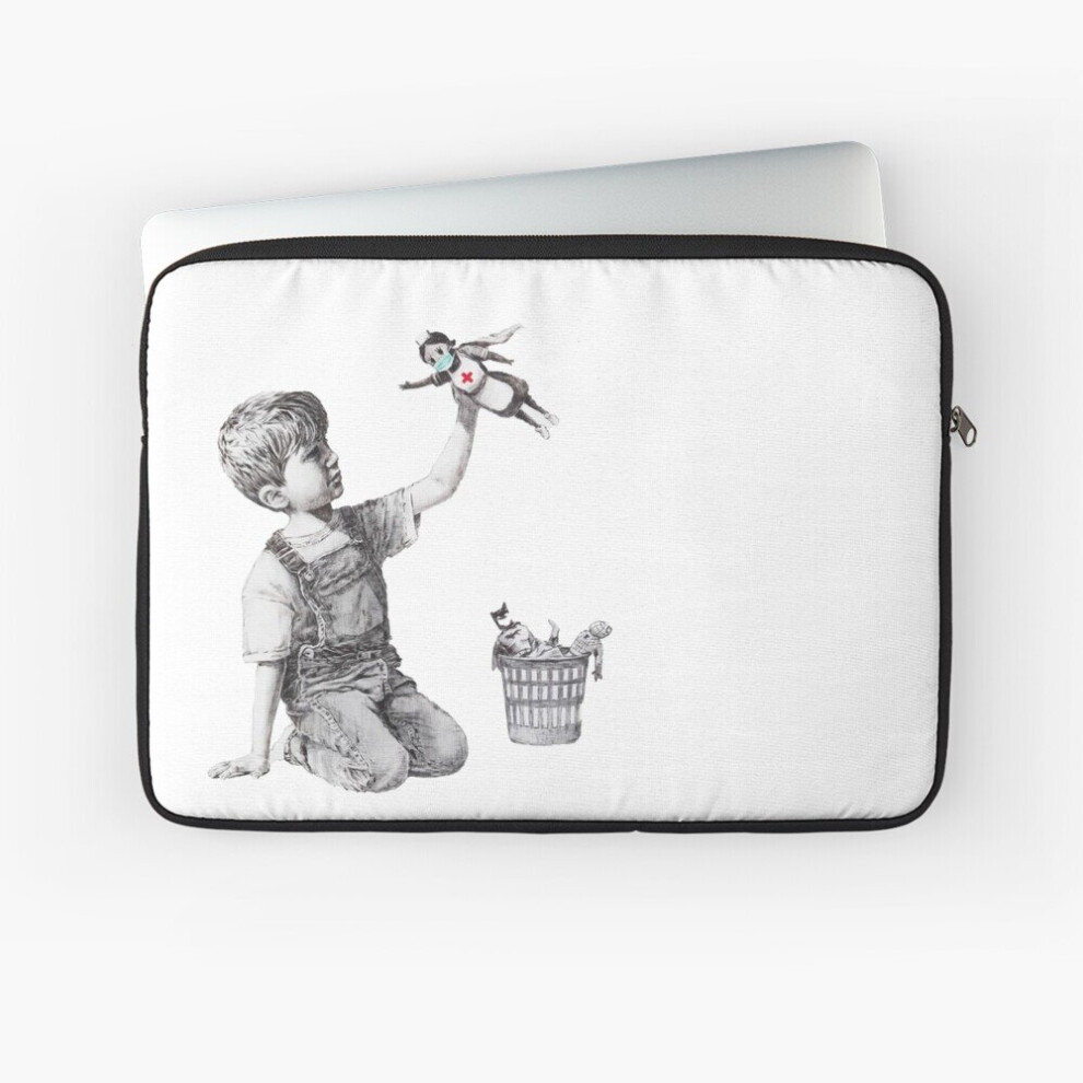 Laptop Sleeve Banksy Tribute To Nurses 10 12 13 15 17 Inch Case Notebook Tablet Carrying Bag Cover 7802738447569