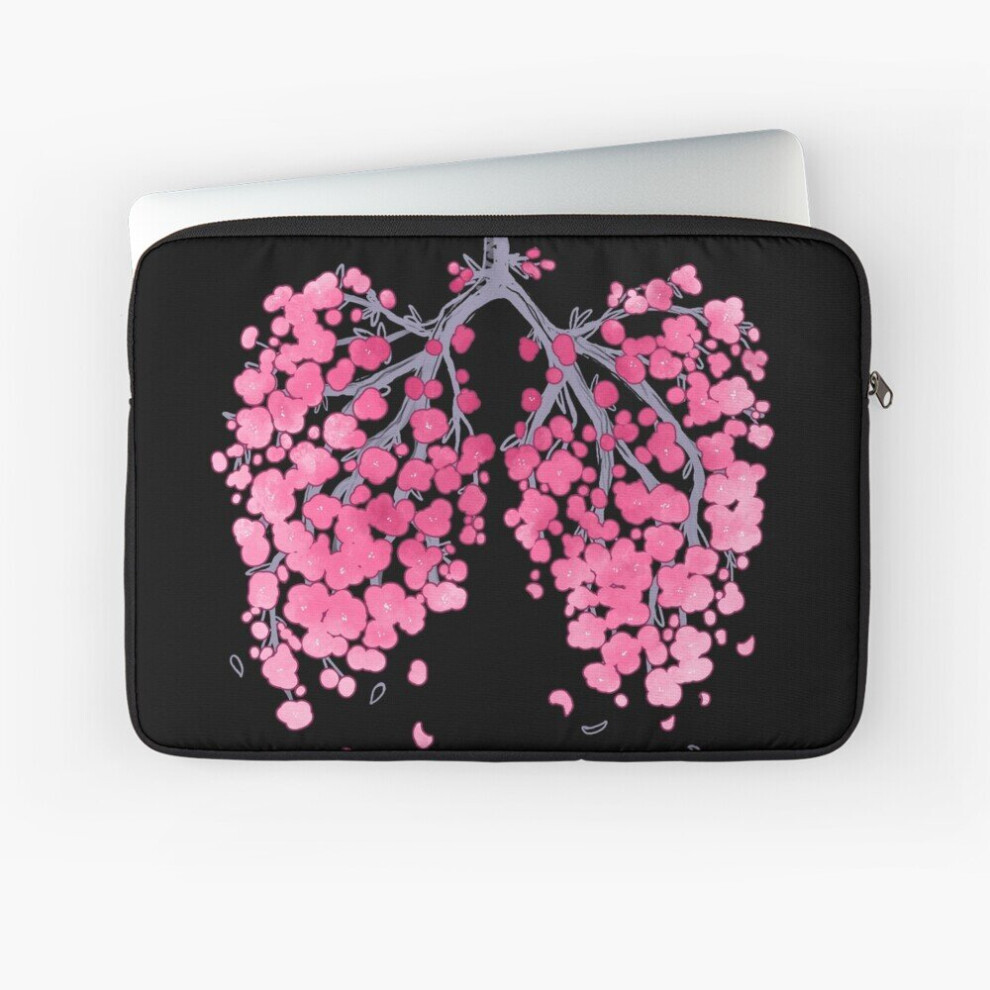 Laptop Sleeve Sakura Hanahaki Lungs (On ) 10 12 13 15 17 Inch Case Notebook Tablet Carrying Bag Cover Black 7802738478822
