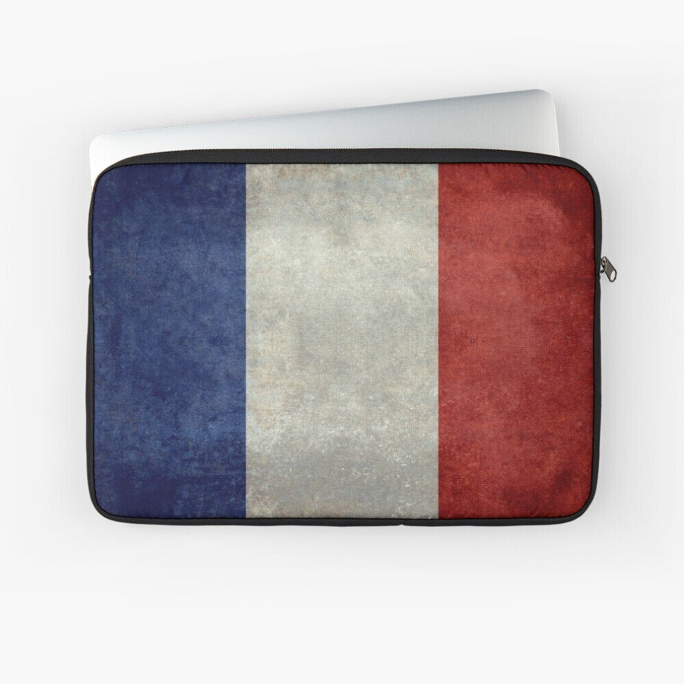 Photos - Laptop Bag Laptop Sleeve Flag of France, vintage retro style 10 12 13 15 17 Inch Case Notebook Tablet Carrying Bag Cover