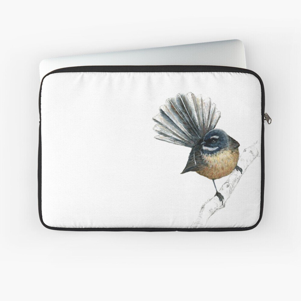 Laptop Sleeve Mr P?Wakawaka -Fantail New Zealand Native Bird 10 12 13 15 17 Inch Case Notebook Tablet Carrying Bag Cover 7802738501810