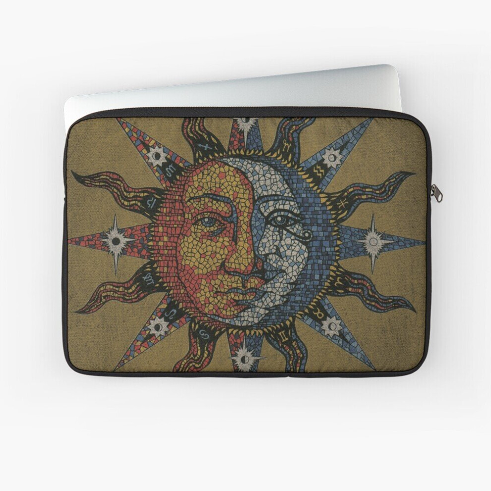 Laptop Sleeve Vintage Celestial Mosaic Sun Moon 10 12 13 15 17 Inch Case Notebook Tablet Carrying Bag Cover 7802738457834