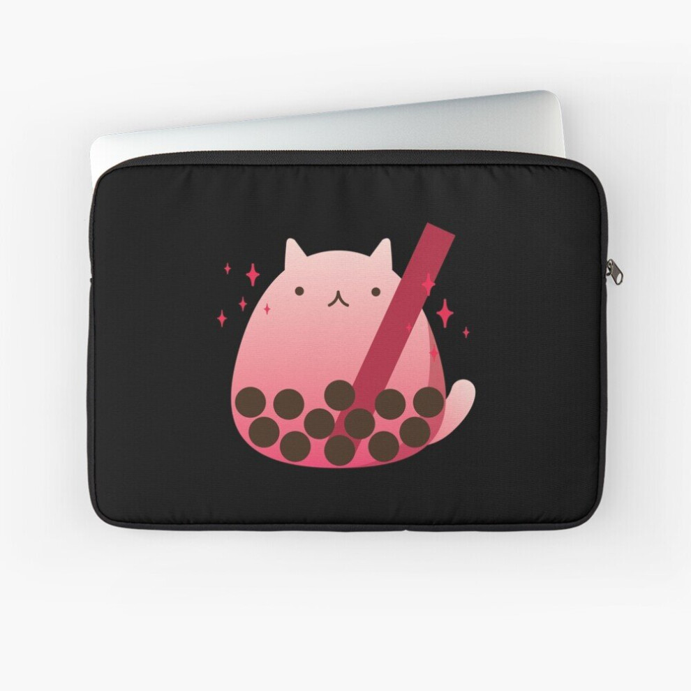 Laptop Sleeve /Strawberry Cat Boba 10 12 13 15 17 Inch Case Notebook Tablet Carrying Bag Cover Pink 7802738495355