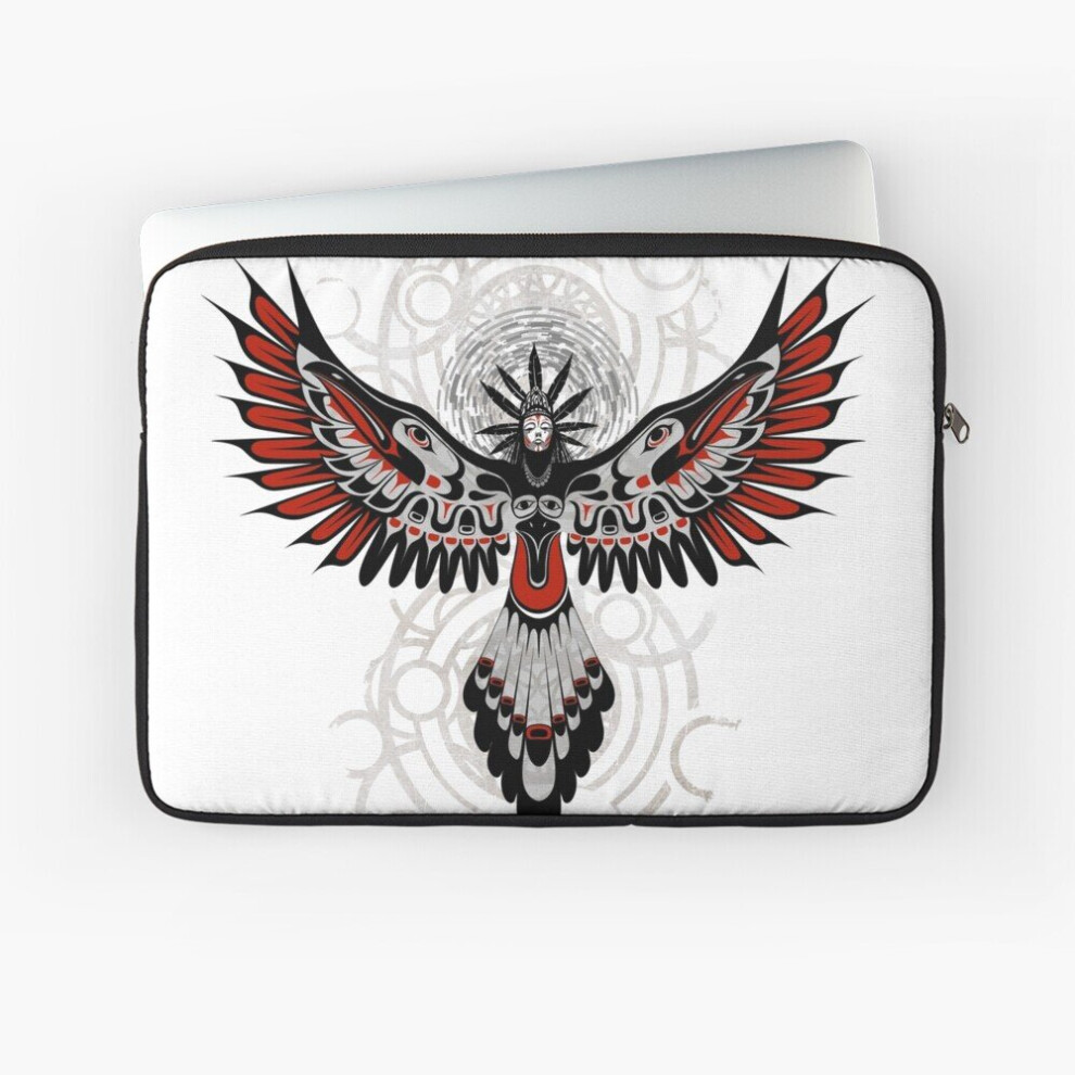 Laptop Sleeve Native Divine Crow Woman 10 12 13 15 17 Inch Case Notebook Tablet Carrying Bag Cover 7802738447385