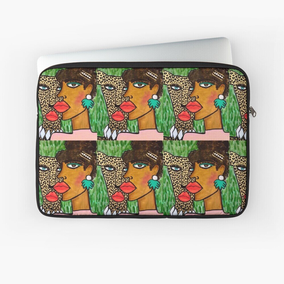 Laptop Sleeve Lady And The Cheetah 10 12 13 15 17 Inch Case Notebook Tablet Carrying Bag Cover 7802738455656