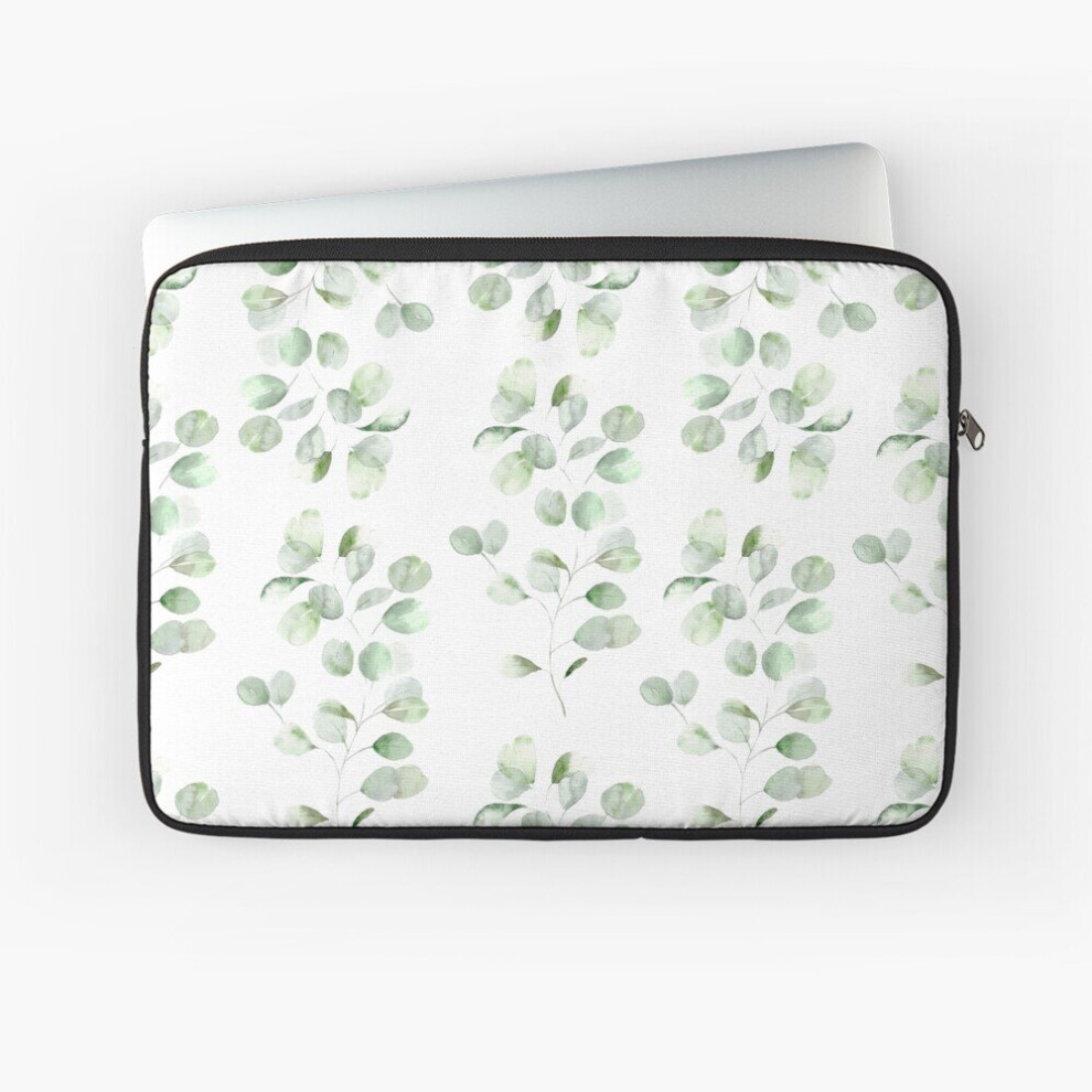 Laptop Sleeve Watercolor Eucalyptus 10 12 13 15 17 Inch Case Notebook Tablet Carrying Bag Cover 7802738493948