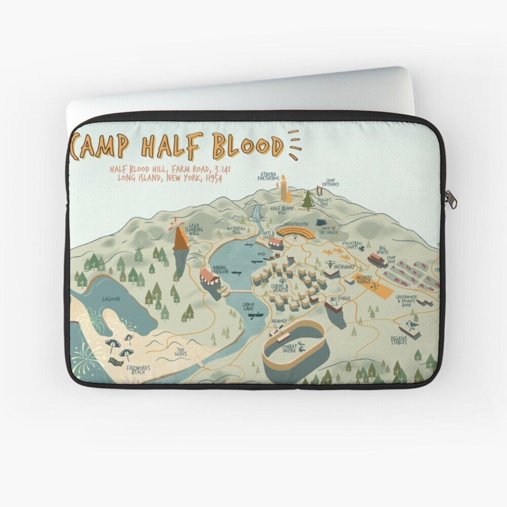 Laptop Sleeve Map Of Camp Half Blood 10 12 13 15 17 Inch Case Notebook Tablet Carrying Bag Cover 7802738421620