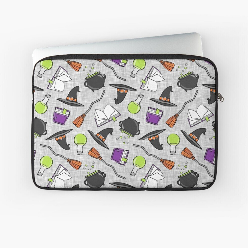 Laptop Sleeve Witch's Spell - 10 12 13 15 17 Inch Case Notebook Tablet Carrying Bag Cover Gray 7802738514339