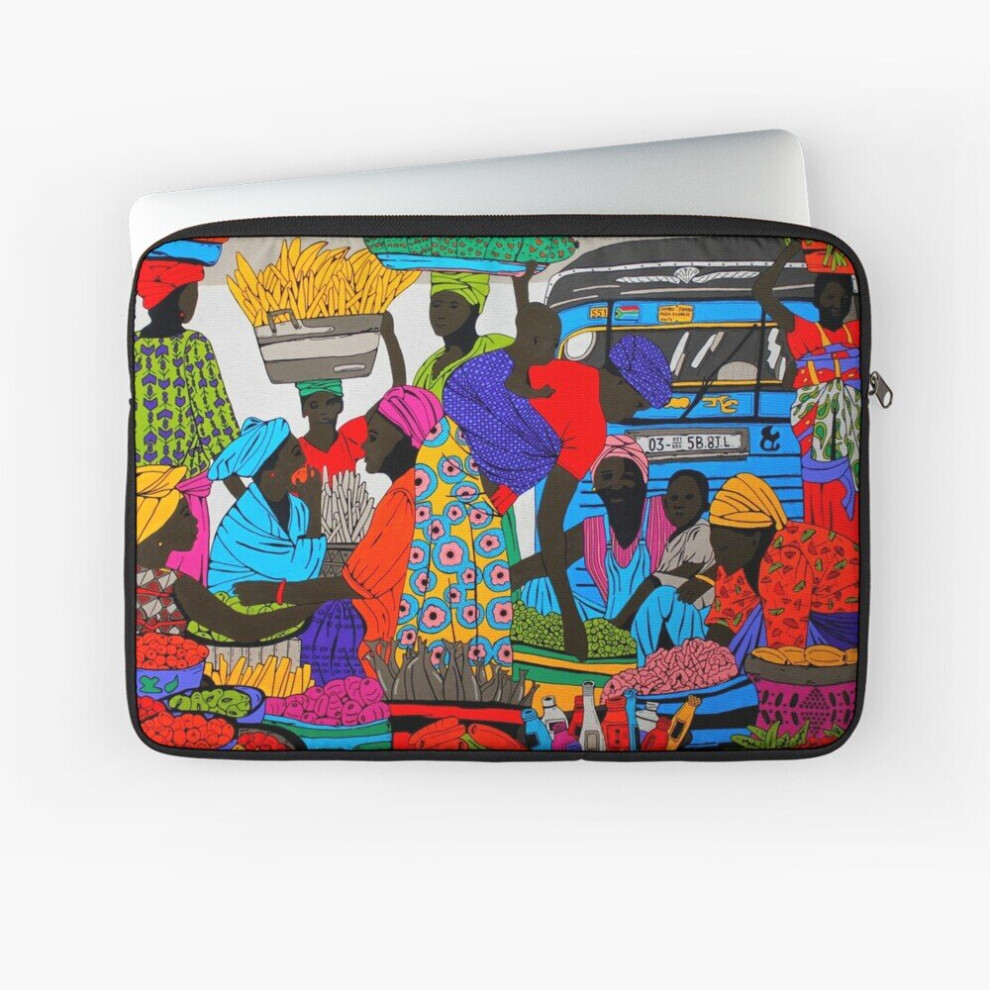 Laptop Sleeve African Marketplace 2 10 12 13 15 17 Inch Case Notebook Tablet Carrying Bag Cover 7802738509076