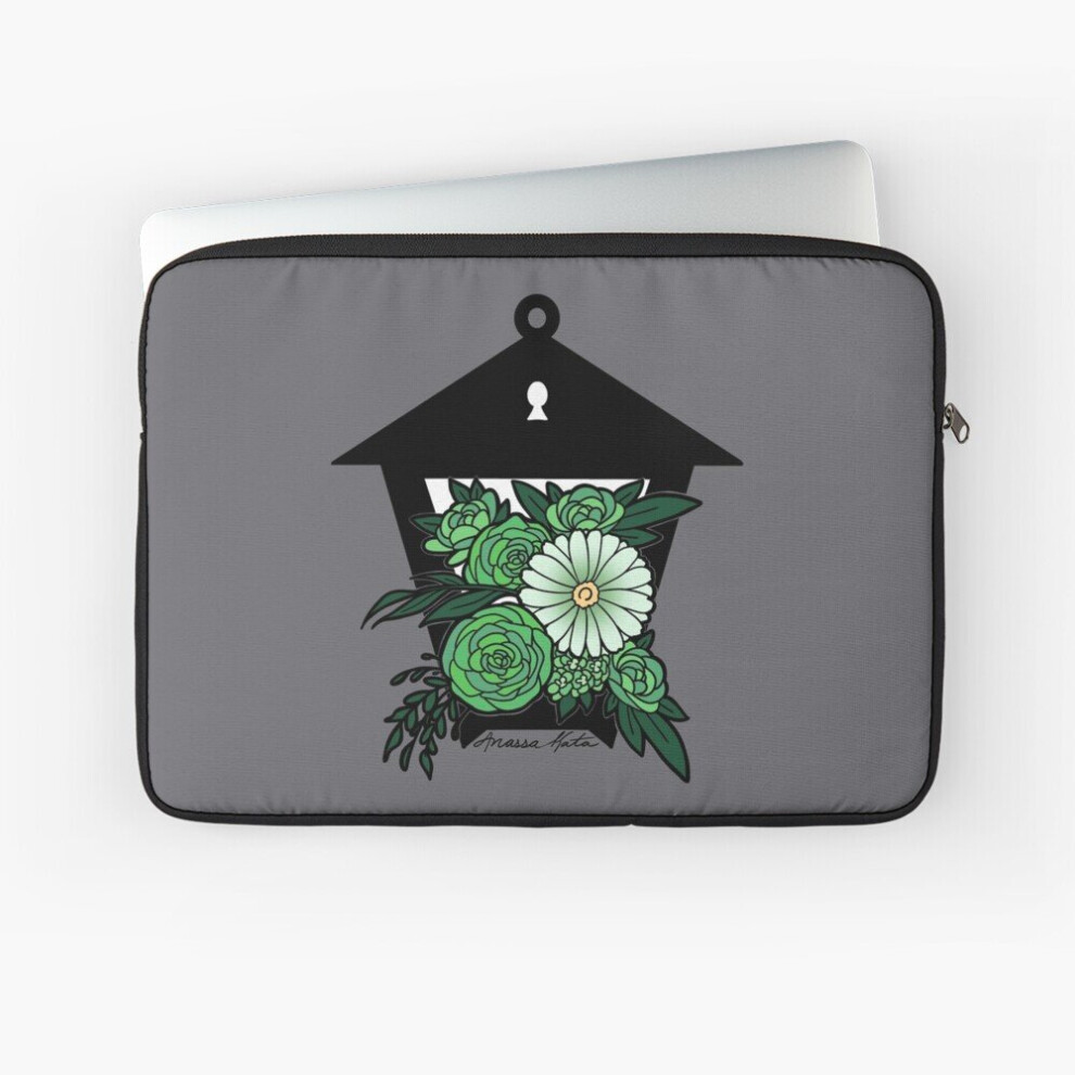 Laptop Sleeve Floral Lantern 10 12 13 15 17 Inch Case Notebook Tablet Carrying Bag Cover Green 7802738488531