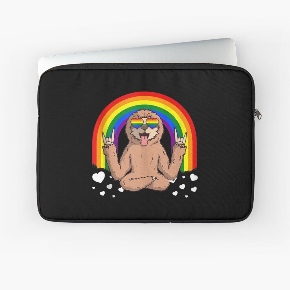 Laptop Sleeve Lgbt Sloth Gay Pride Rainbow Lgbtq Cute Gift 10 12 13 15 17 Inch Case Notebook Tablet Carrying Bag Cover 7802738486674