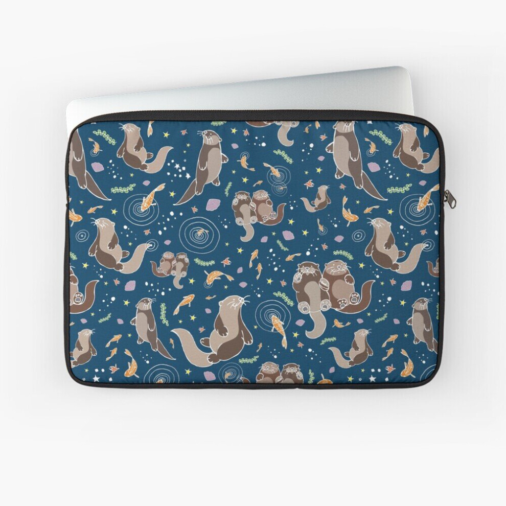 Laptop Sleeve Sea Otters At Night 10 12 13 15 17 Inch Case Notebook Tablet Carrying Bag Cover 7802738420036