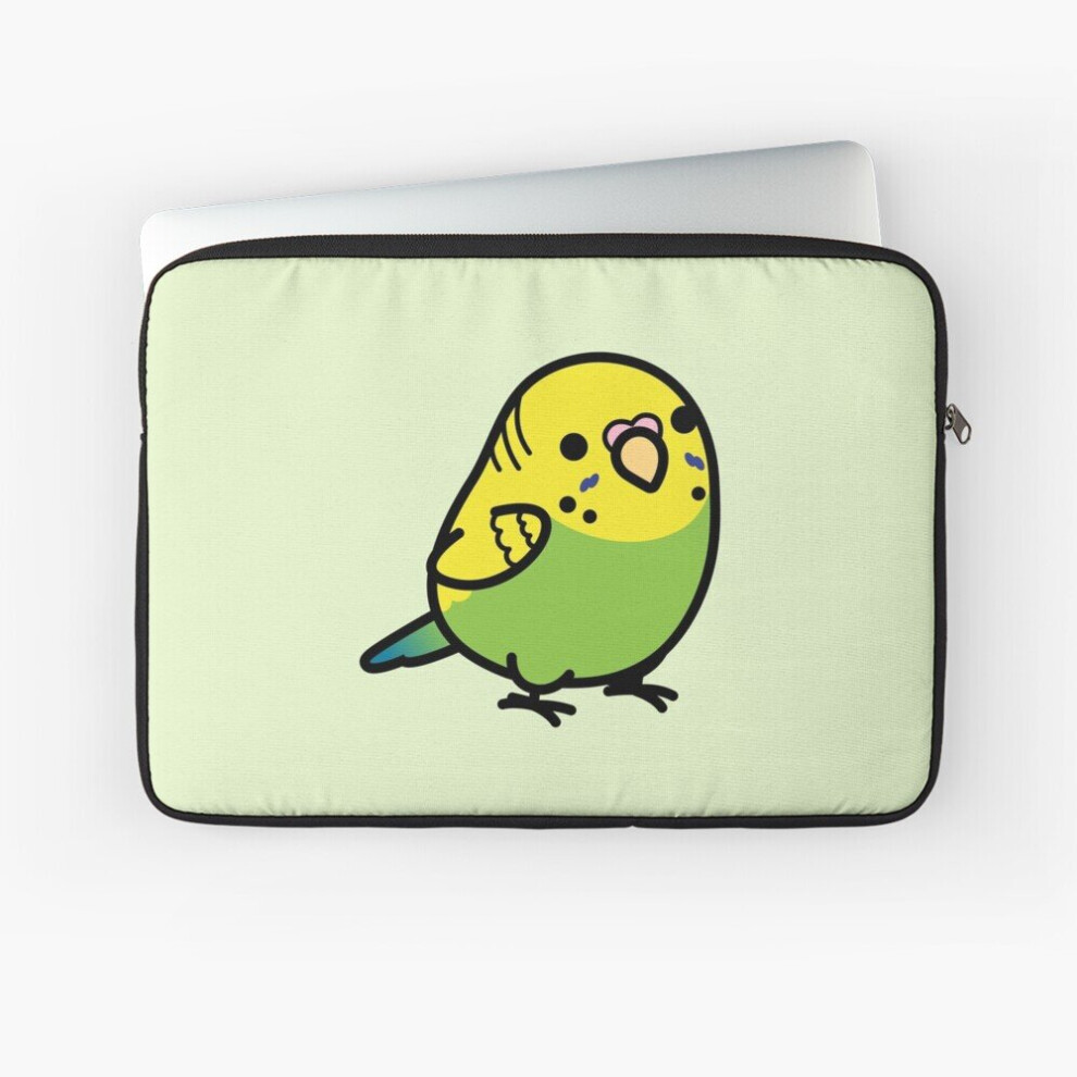 Laptop Sleeve Chubby Budgie - Female 10 12 13 15 17 Inch Case Notebook Tablet Carrying Bag Cover Green 7802738479072