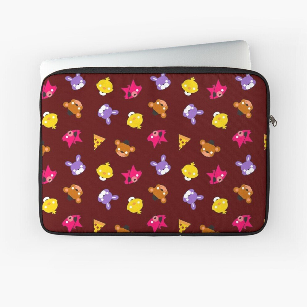 Laptop Sleeve Fnaf Freddy's Faces Pattern Cute Kawaii Chibi For Kids 10 12 13 15 17 Inch Case Notebook Tablet Carrying Bag Cover 7802738456189