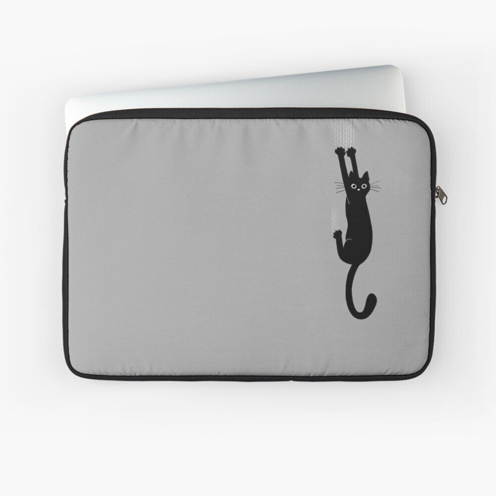 Laptop Sleeve Cat Holding On 10 12 13 15 17 Inch Case Notebook Tablet Carrying Bag Cover Black 7802738417234